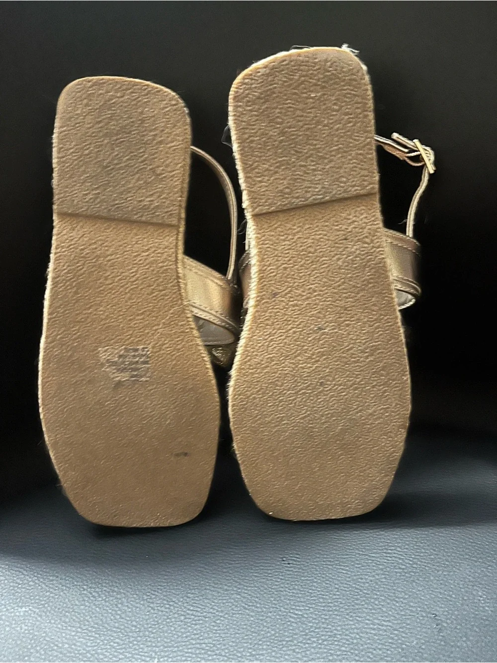BCBGirls Silver Rhinestone Bow Thong Sandals